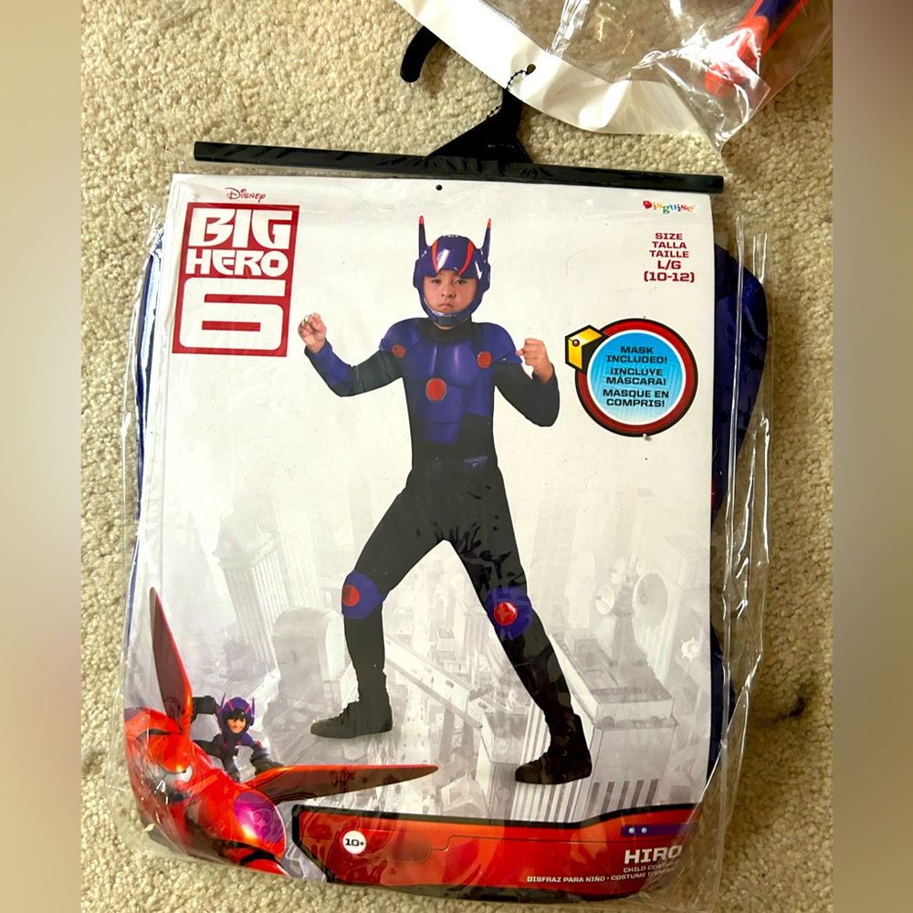New in package  hiro big hero 6 costume kids 10/12